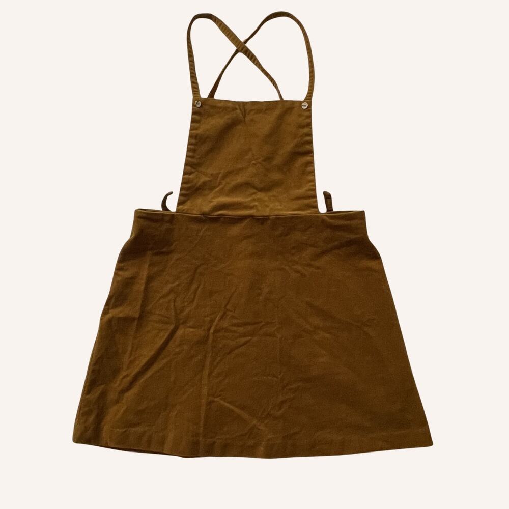 ZARA trafaluc corduroy pinafore dress, with cross back straps mid-though